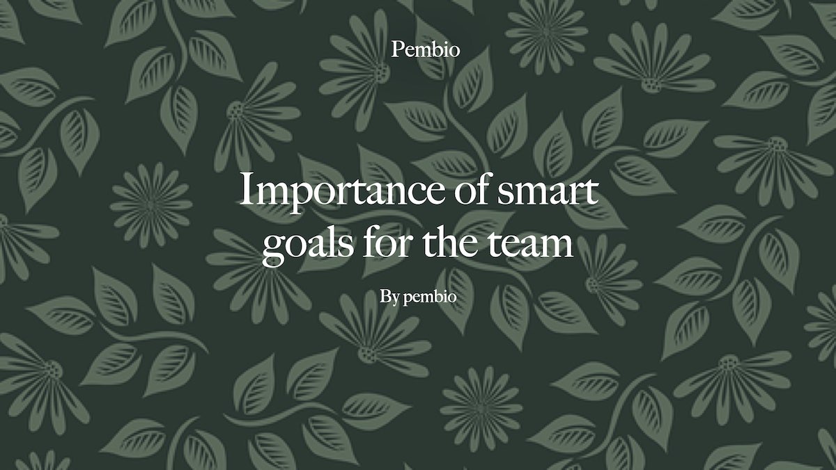 Smart goals for teams intro