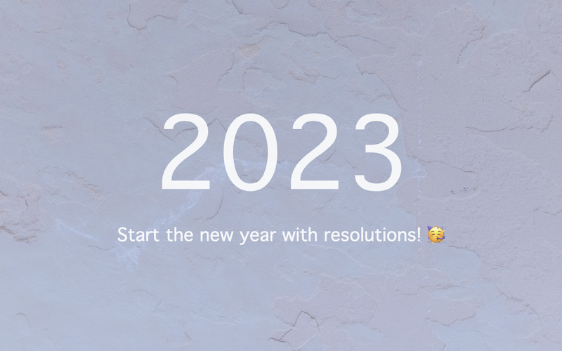 New Years Resolution 2023