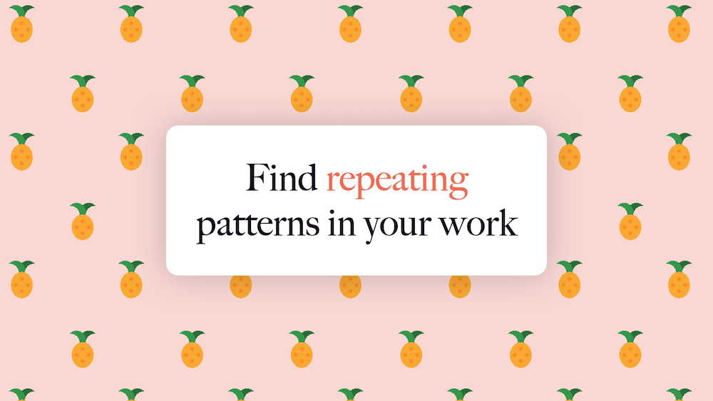 Repeating patterns in productive work